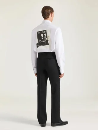 Shirt in Poplin with Clapperboard Print