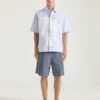 Striped Shirt in Cotton with Surrealism Print Striped Shirt in Cotton with Surrealism Print