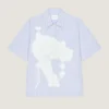 Striped Shirt in Cotton with Surrealism Print Striped Shirt in Cotton with Surrealism Print