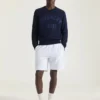 Sweater in Cotton Knit with Givenchy Paris Embroidery Sweater in Cotton Knit with Givenchy Paris Embroidery