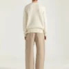 Sweater in Cotton Knit with Givenchy Paris Embroidery Sweater in Cotton Knit with Givenchy Paris Embroidery