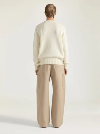 Sweater in Cotton Knit with Givenchy Paris Embroidery