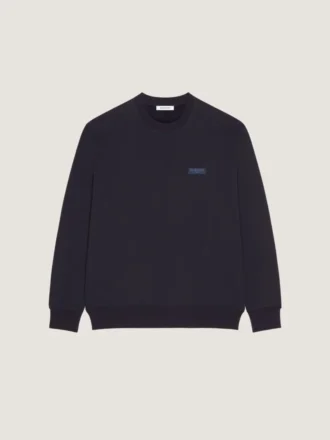 Sweatshirt in Fleece with Givenchy Paris Gros Grain