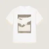 T-Shirt in Cotton and Organza with Surrealism Print T-Shirt in Cotton and Organza with Surrealism Print