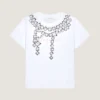 T-Shirt in Cotton with Deconstructed Crystals Print T-Shirt in Cotton with Deconstructed Crystals Print