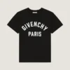 T-Shirt in Cotton with Givenchy Paris Embroidery T-Shirt in Cotton with Givenchy Paris Embroidery