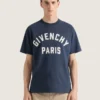 T-Shirt in Cotton with Givenchy Paris Embroidery T-Shirt in Cotton with Givenchy Paris Embroidery