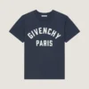 T-Shirt in Cotton with Givenchy Paris Embroidery T-Shirt in Cotton with Givenchy Paris Embroidery