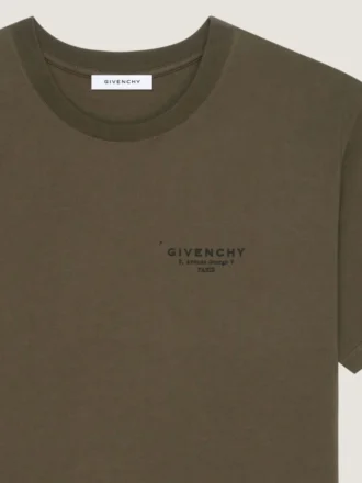 T-Shirt in Cotton with Givenchy Stamp Print
