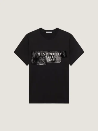 T-Shirt in Cotton with Givenchy Tape Print