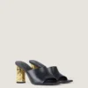 Tape Heeled Mules in Leather Tape Heeled Mules in Leather