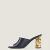 Tape Heeled Mules in Leather Tape Heeled Mules in Leather