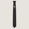 Tie in Silk with Pearls and Crystals Embroidery Tie in Silk with Pearls and Crystals Embroidery