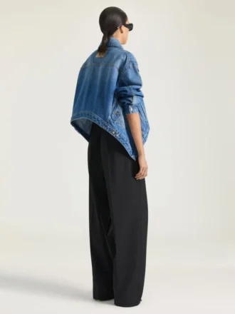 Trapeze Jacket in Medium Blue Denim