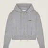 Zipped Hoodie in Wool and Cashmere